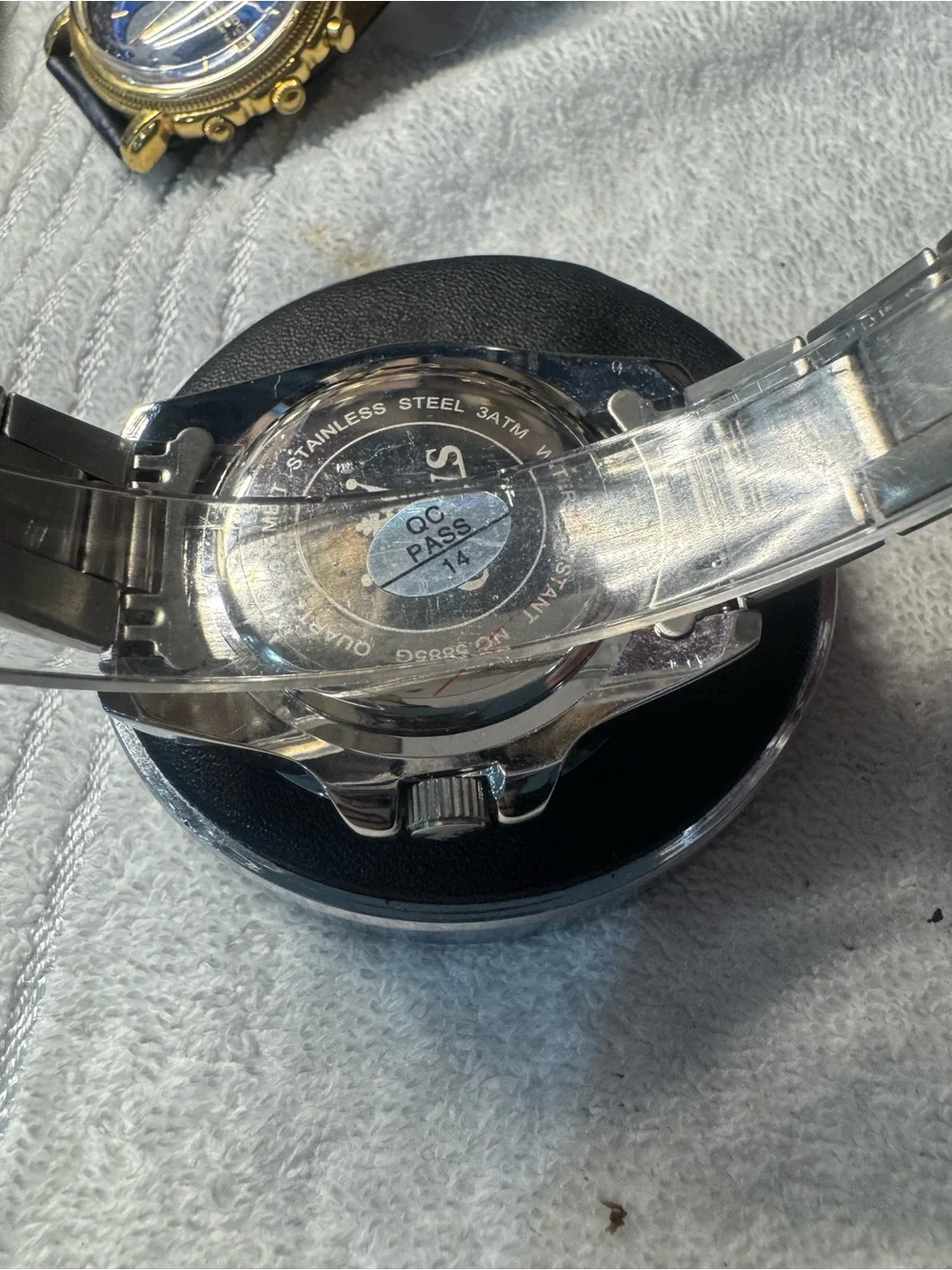 OLEVS Men's Black Stainless Steel Dive Watch